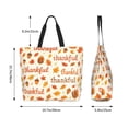thumbnail image 2 of Large Capacity Single Shoulder Shopping Bag 19.7×15.7×5.9in Main Pocket Large To Accommodate Your Daily Needs Can Be Portable Can Be A Single Shoulder Back Thankful Autumn Words Pattern, 2 of 8