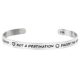 thumbnail image 3 of Life Is A Journey .. Not A Destination, Enjoy.. Adjustable Cuff Bracelet Wristband Bangle, 3 of 3