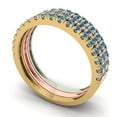 thumbnail image 2 of 1 ct Brilliant Round Cut Synthetic Moissanite 14k White/Rose/Yellow Gold Stackable Band SZ 10.75, 2 of 6