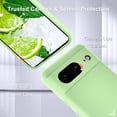 thumbnail image 4 of KOMI for Google Pixel 8 Case, Silicone Phone Case with 2 Screen Protector, Soft Anti-Scratch Microfiber Lining, Full Body Shockproof Slim Cover Support Wireless Charging, Mint Green, 4 of 5