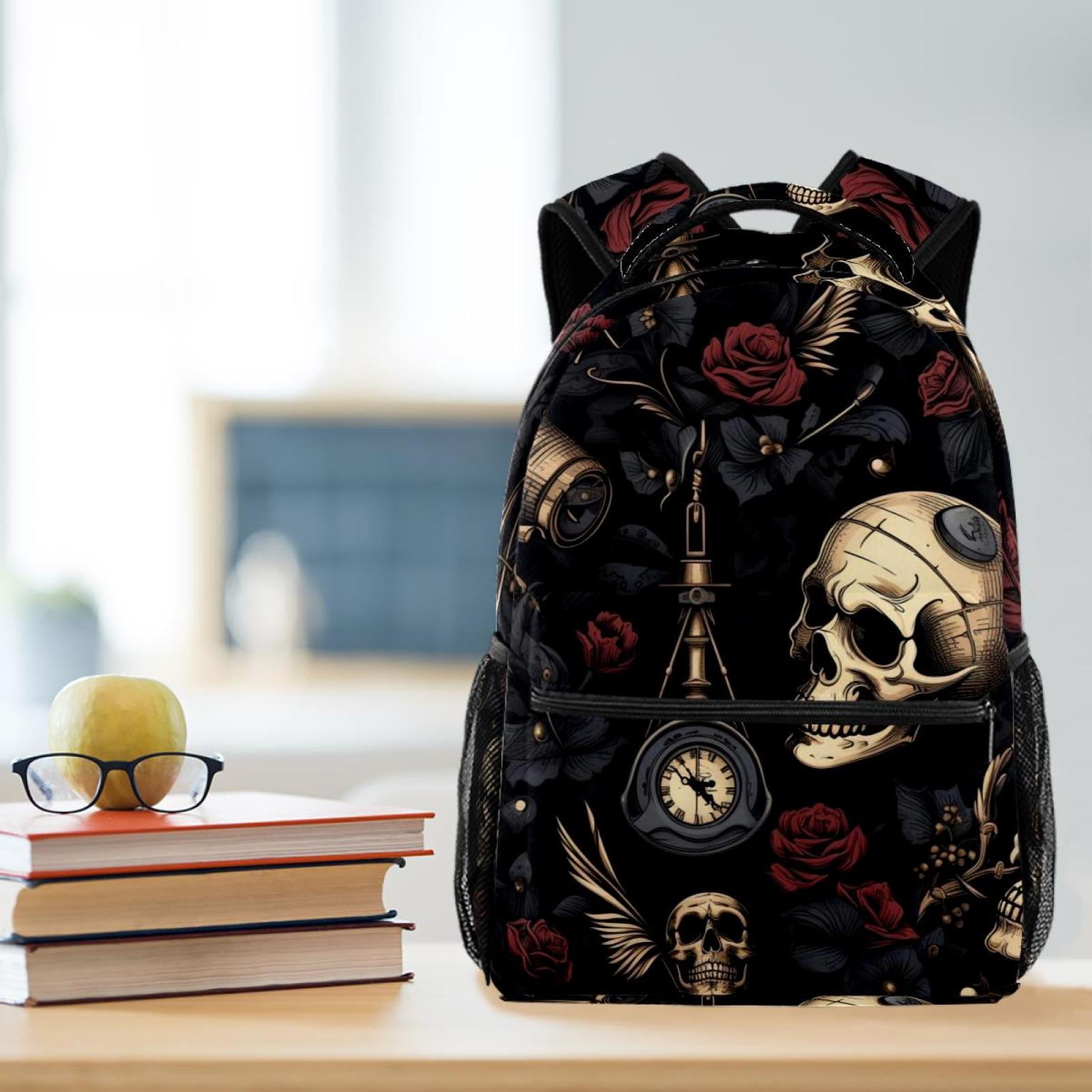 Lightweight Backpack Skull School Bag Travel Laptop Daypack  display picture 3