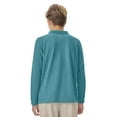 thumbnail image 4 of Classroom School Uniforms Adult Long Sleeve Pique Polo CR835X, M, Teal, 4 of 7
