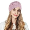 thumbnail image 2 of ZHENHONG Turbans for Women Women Turbans Knot Pre Tied Bonnet Hat Headwraps Hats Casual Solid Color Headwear Purple, 2 of 4