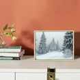 thumbnail image 3 of NJSTORE Tree And Mountain Framed Wall Art Decor Winter Landscape Canvas Mystic Forest and Mountain Landscape Snow Nature Wilderness Cozy Wall Art for Home Bathroom Living Room Kitchen, 3 of 4