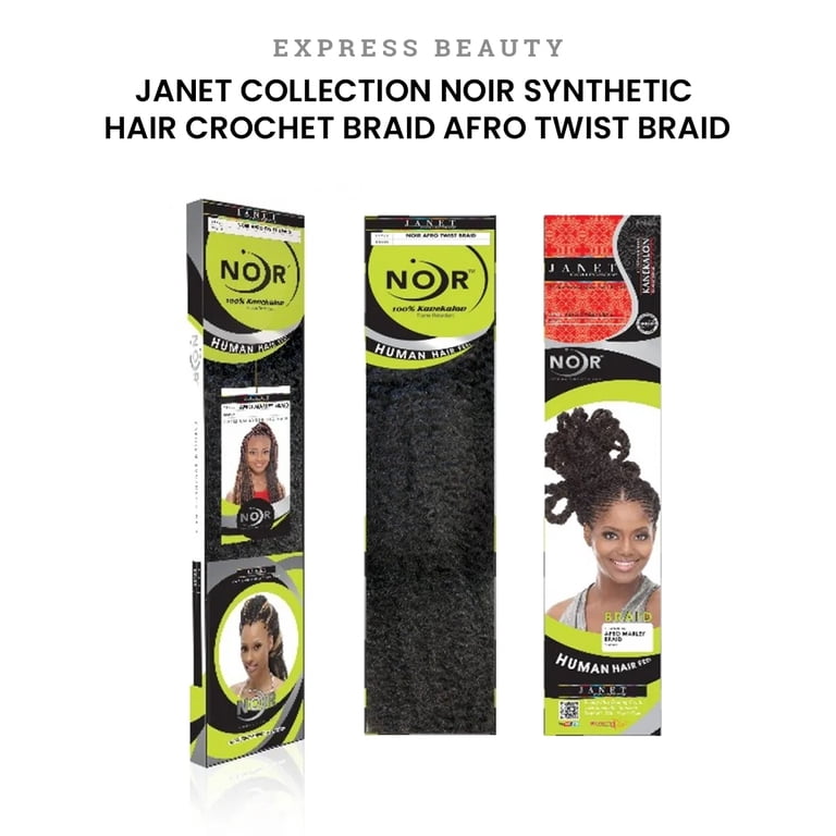 糸巻き(3:3)(Ebony) Ebo Janet Collection Premium Synthetic Hair Crochet Braid Noir