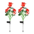 thumbnail image 4 of 2 UNIDS 6LED Luz Solar de Rosa Luz de Flor Impermeable Paisaje Jardín Césped Decoración Luz para Patio Rojo, 4 of 14