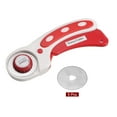 thumbnail image 3 of Rotary Cutter with 5pcs 45mm Straight Blade for Fabric Cutting Red White, 3 of 6