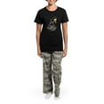 thumbnail image 4 of CafePress - Bee Yorkie Lover Women's Dark Pajamas - Women's Short Sleeve Print T-Shirt and Pants Dark Cotton Pajama Set, 4 of 7