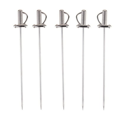 

OUNONA Picks Cocktail Skewers Metal Sticks Toothpicks Fruit Steelstainless Drink Reusable Garnish Appetizermarydessert Martini
