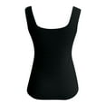 thumbnail image 4 of Kureaily Ladies Solid Color Square Neck Fitted Sleeveless Knit Top Backless Camisole Tank Top Basic Cotton Camisole, 4 of 5