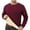 Wine, variant on Men's Thermal Shirt Fleece Lined Long Sleeve Crew Neck Basic Shirts Winter Classic Solid Warm Tops