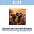thumbnail image 2 of 12 Inch Wall Clock Battery Operated Square Clock Decorative for Office, Kitchen, Outdoor, Living Room，Animal Sunset Elephant Tree Image, 2 of 4