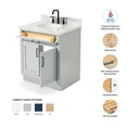 thumbnail image 2 of Ariel Hepburn 31 In. Oval Sink Vanity With 1.5 In. Carrara White Countertop In Grey, 2 of 10