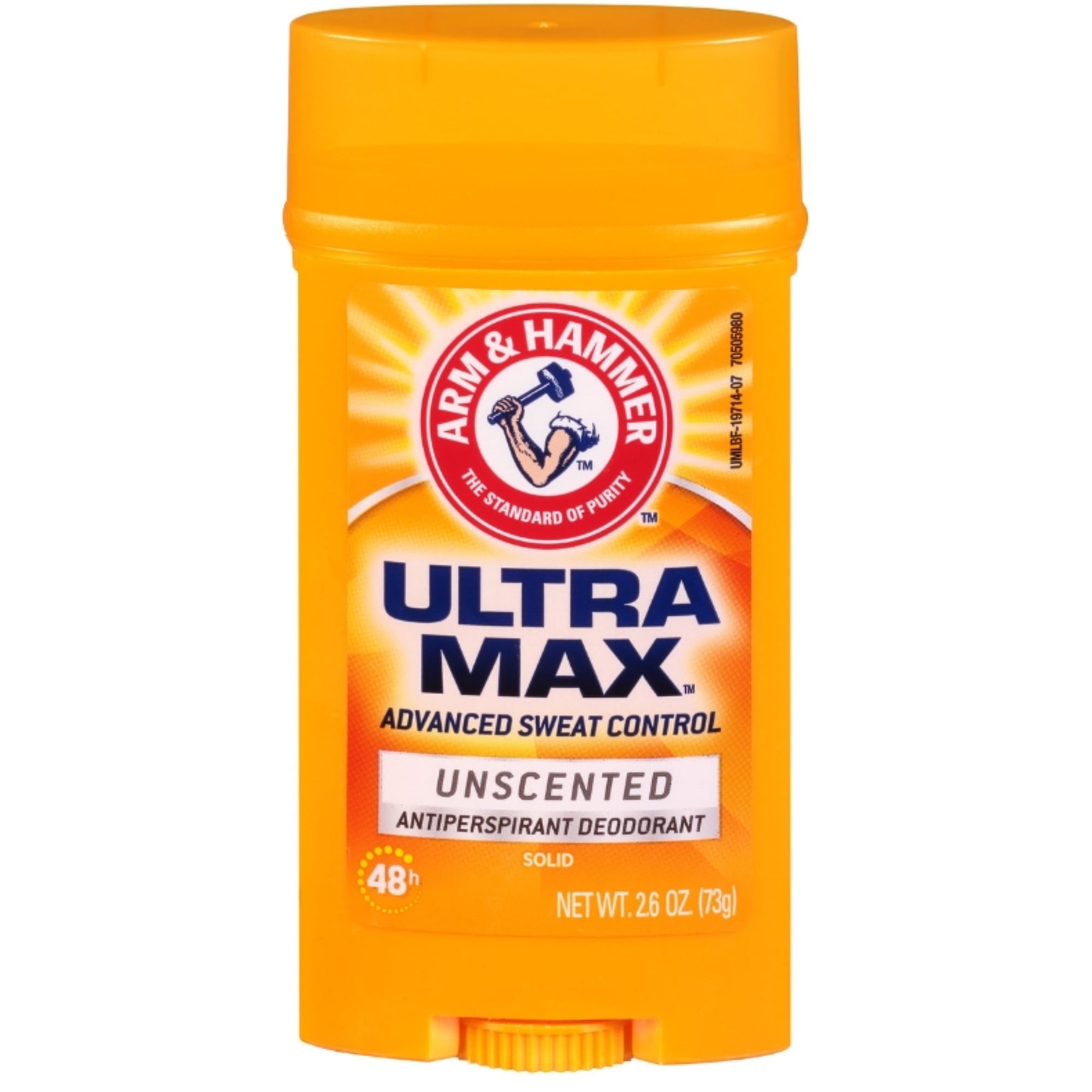 ARM & HAMMER ULTRAMAX Anti-Perspirant Deodorant Invisible Solid Unscented 2.60 oz (Pack of 6)