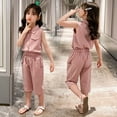 thumbnail image 2 of Conjuntos de ropa de verano para niñas pequeñas, ropa de moda de Color sólido sin mangas, trajes para niños, ropa para niños13 Gao Jinjia LED, 2 of 2