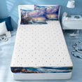 thumbnail image 4 of Erosebridal Sea Lighthouse Zipper Twin Comforter Sets with Fitted Sheet and 2 Pillowcases, Coastal Zipper Bedding Set, Reversible, 4 of 7
