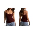 thumbnail image 3 of Women Lace Camisole Tank Tops Y2k Spaghetti Strap Camis Going Out Top Wine Red S, 3 of 7
