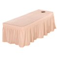 thumbnail image 3 of Linen Sheet Cover Pushing Massage Table Valance Sheet Cover with 21inch Skirts Salon Tidy and Professional (75x31inch ), 3 of 8