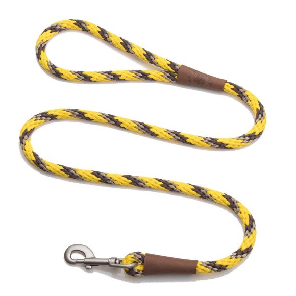 Mendota Pet Snap Leash - British-Style Braided Dog Lead, Made in The USA - Harvest, 1/2 in x 4 ft - for Large Breeds