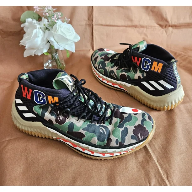 Men's Adi - das Dame 4 A Bathing Ape Camo Multicolor Size 7