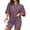 Purple, variant on CASSIE LIZ Plus Size Outfits Womens 2 Piece Short Sets Oversized Tshirts Matching Biker Short Solid Summer Clothing XL-5XL