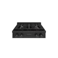 thumbnail image 2 of ZLINE 30 in. Paramount Gas Rangetop with 4 Burners and Porcelain Cooktop in Black Stainless Steel (SRTB-30), 2 of 2