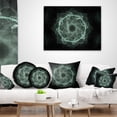 thumbnail image 3 of Designart Shiny Light Blue Radial Fractal Flower Art - Floral Throw Pillow - 16x16, 3 of 4
