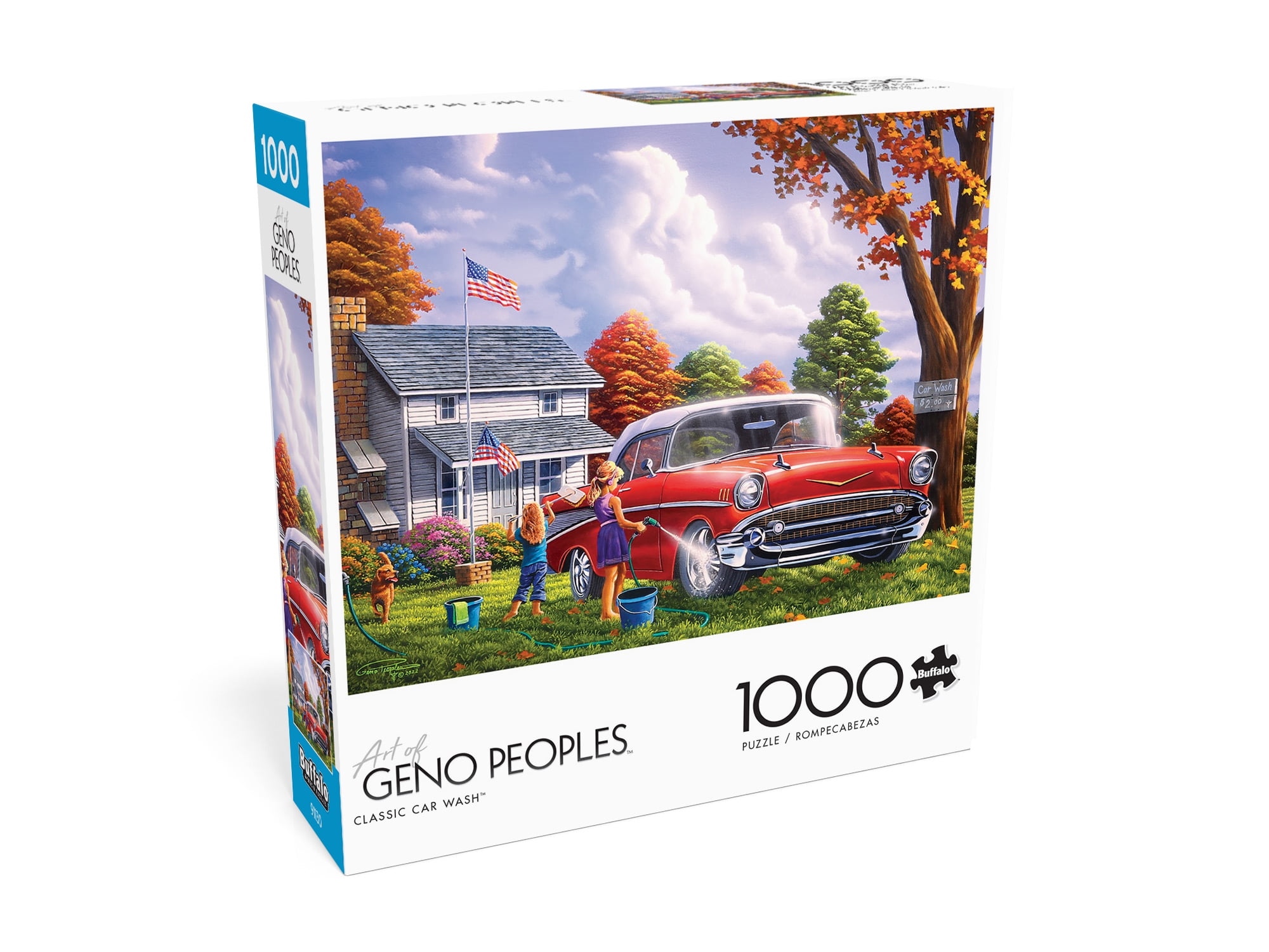 Buffalo Games 1000-Piece Geno Peoples Classic Car Wash Jigsaw Puzzle