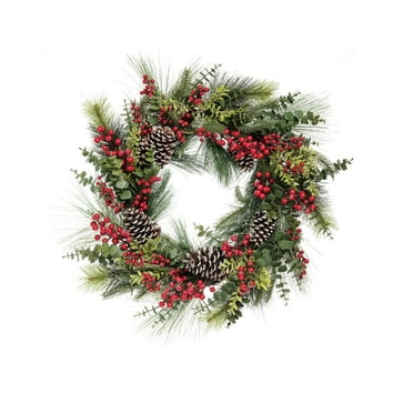 Opulent Berry Pinecone Wreath