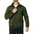 thumbnail image 3 of DAFPZW Mens Full Zip Fleece Jackets Long Sleeve Mock Neck Lightweight Outwear Outdoor Casual Athletic Coat with Pockets, 3 of 9