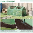 thumbnail image 6 of PetFurnishn 4' x 2' x 2' Portable Mini Greenhouse, Small Green House with PE Cover, Roll-up Zippered Windows for Indoor, Outdoor Garden, Green, 6 of 18