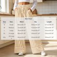 thumbnail image 3 of Sunnin Striped Drawstring Waist Pants with Pockets Straight Leg Relaxed Fit Casual Wear, 3 of 6