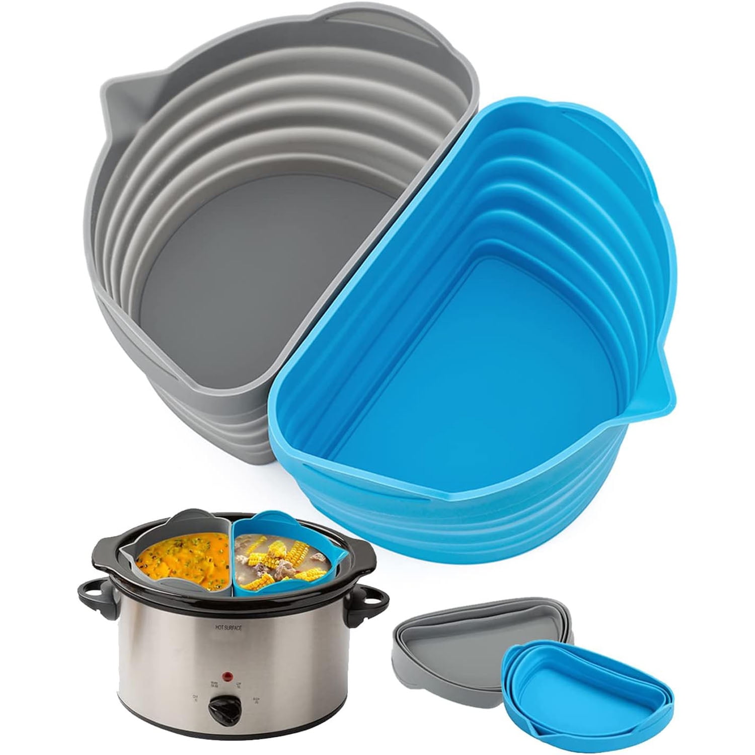 Slow Cooker Liners, Crock Pot Liners for 68 QT Oval Slow Cookers, Reusable/Leakproof/Silicone