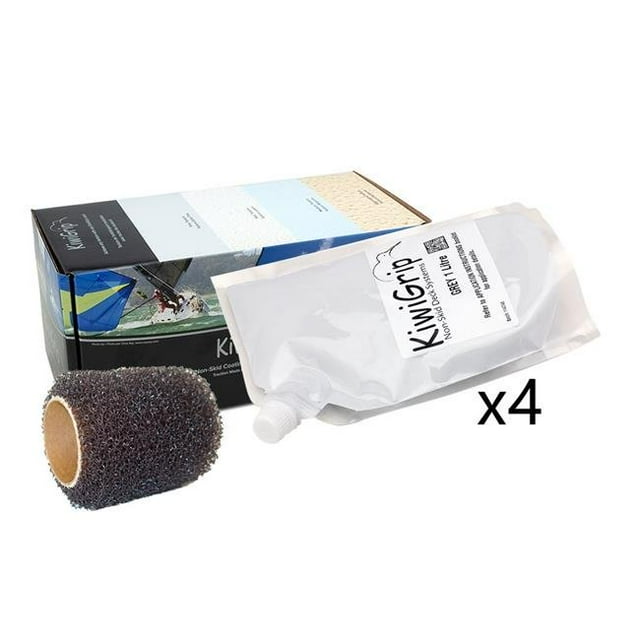 Kiwigrip KG-4GP-R 4 - 1 Pochette avec Rouleau de 4 Po - Gris