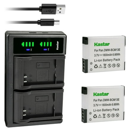Kastar 2-Pack Battery and LTD2 USB Charger Replacement for Panasonic Lumix DMC-ZS50 DMC-ZS50K Lumix DMC-FT5 DMC-FT5A DMC-FT5D DMC-FT5K DMC-FT5S Lumix DMC-FT6 Lumix DMC-FT7 Lumix DMC-LZ40 DMC-LZ40K