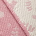 thumbnail image 4 of Ntbay 3 Layer Toddler Blanket, Muslin Cotton Jacquard Bed Blankets, Lightweight Thermal Baby Blanket, Super Soft and Warm Crib Blanket for All Seasons, Decoration Gift, 30"x40", Pink Pineapple, 4 of 5