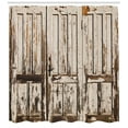 thumbnail image 3 of Ambesonne Vintage Shower Curtain, Vertical Rustic Planks, 69"Wx75"L, Brown White, 3 of 3