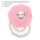thumbnail image 3 of Uxcell 2 Pcs Broche de Flor de Camelia de Tela Perlas Pulsera Doble Uso para Mujeres Rosa Claro, 3 of 7