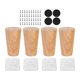 thumbnail image 1 of Patas de gabinete de 4 piezas, patas de gabinete, patas de muebles de madera, patas de sofá para sala de estar Altura 8cm, 1 of 9