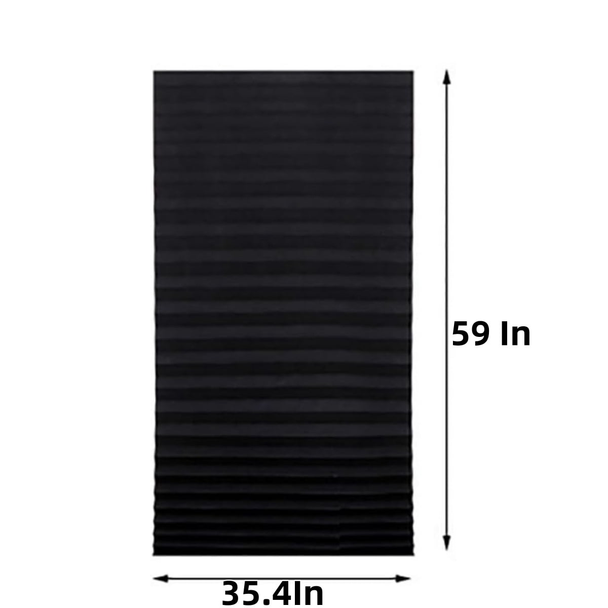 QZS Cordless Blackout Window Blinds,Pleated Blinds with Adhesive,Temporary Room Darkening Shades for Office,Window,35.4x59",2Pcs
