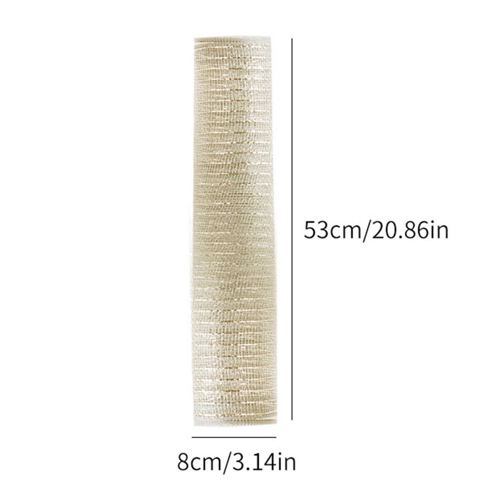 Nature Deco Mesh Ribbon with Metallic Foil, Gold, 20.8 inch x 29 feet, for Christmas Tree Wreaths