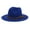 Blue, variant on Vintage Wide Brim Fedoras Hat Women Classic Felt Fedora Wide Brim Hat with Belt Buckle Large Felt Panama Rancher Hat (Blue,One Size)