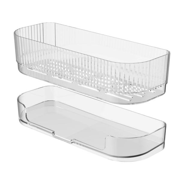 Organizador de fregadero de cocina, organizador de encimera, utensilio de cocina, ahorra espacio en con bandeja de drenaje rápido,