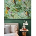 thumbnail image 3 of Harry & Grace Aqua Tropical Bird Peel and Stick Wallpaper, 3 of 14