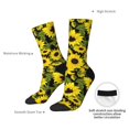 thumbnail image 4 of Vsdgher Sunflowers In Vintage Crew Socks for Men & Women, Breathable Casual Athletic Ankle Socks, 4 of 6
