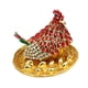 thumbnail image 2 of Joyero con forma de gallina, joyero decorativo de metal, estilo gallina, organizador de joyas para la mesita de noche, decoración del hogar, 2 of 8