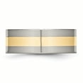thumbnail image 3 of Titanium 14k Yellow Inlay Flat 8mm Polished Band, 3 of 10