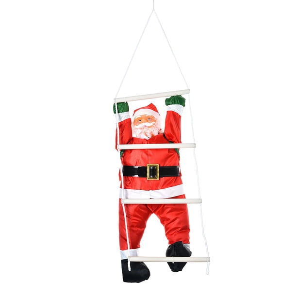 Santa Doll Hanging Wall Decorativo para árbol de Escalera de escalada Yuyangstore Muñeco de Papá Noel