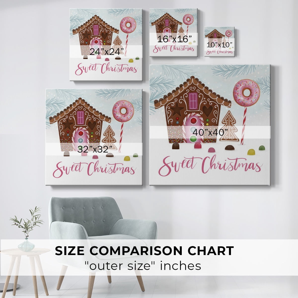 Sweet Holidays I- Gallery Wrapped Canvas