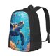 thumbnail image 1 of Balery Colorful Underwater Plant Turtle Mochila para hombre y mujer - Tela Oxford 600D resistente - Gran capacidad, resistente al agua, ideal para la escuela, viajes y senderismo, 1 of 6